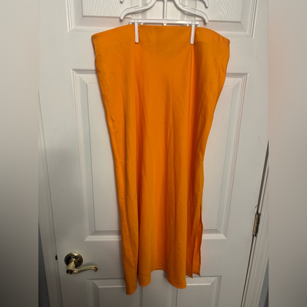 Orange Maxi Skirt
